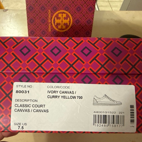 Tory Burch Yellow and Ivory Sneakers - Picture 12 of 12